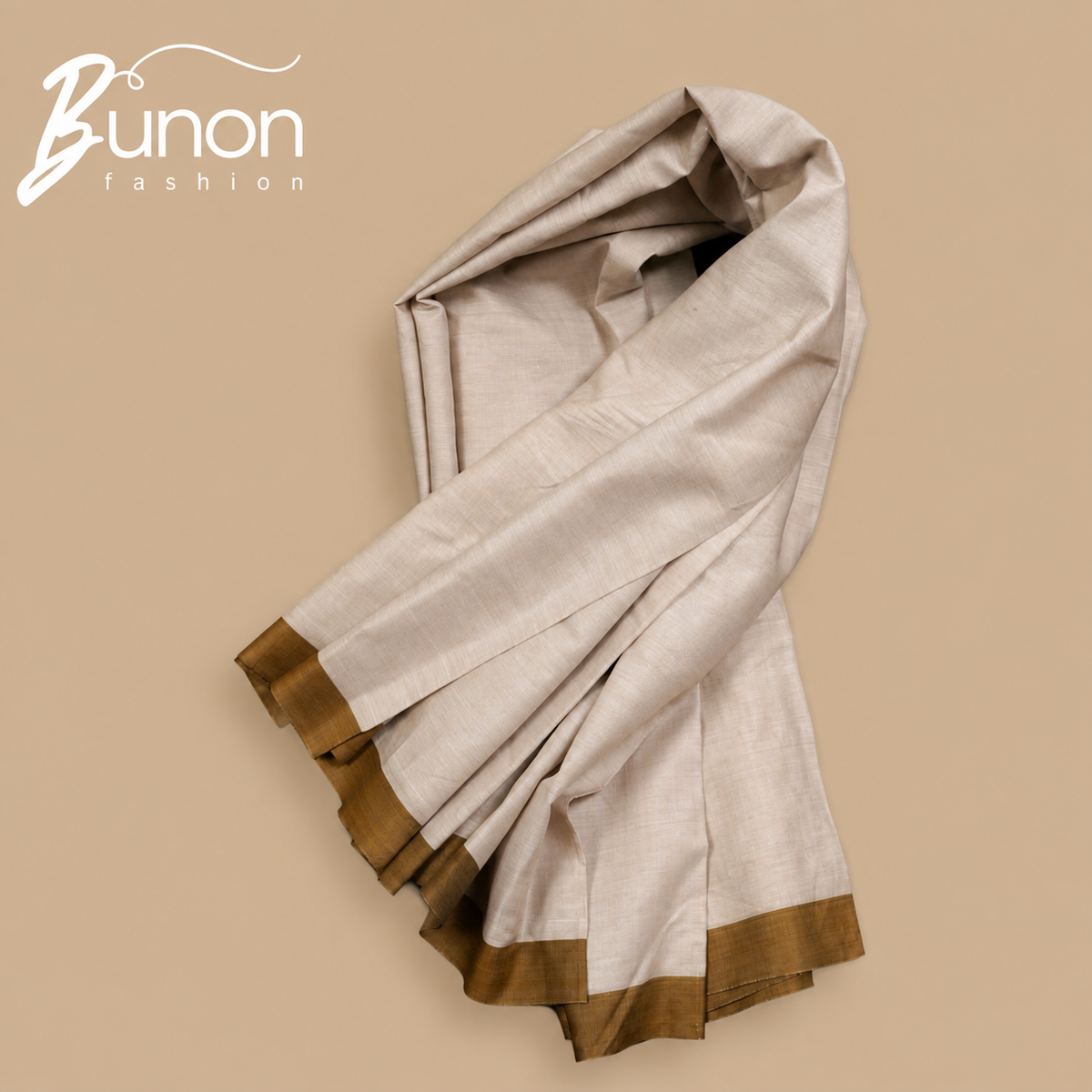 Bunon প্রেস্টিজ কটন লুঙ্গি – Off-White