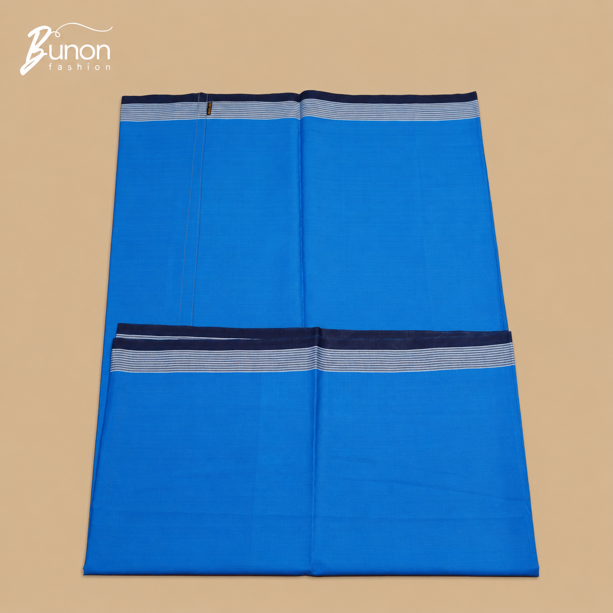 Bunon সিগনেচার প্রিমিয়াম কটন লুঙ্গি- Light Blue