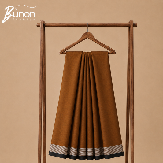 Bunon সিগনেচার প্রিমিয়াম কটন লুঙ্গি – Golden
