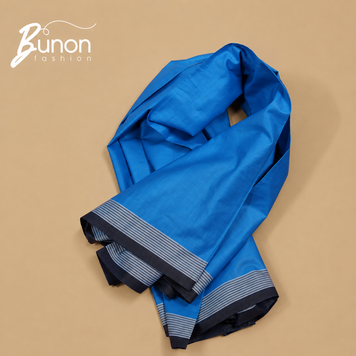 Bunon সিগনেচার প্রিমিয়াম কটন লুঙ্গি- Light Blue