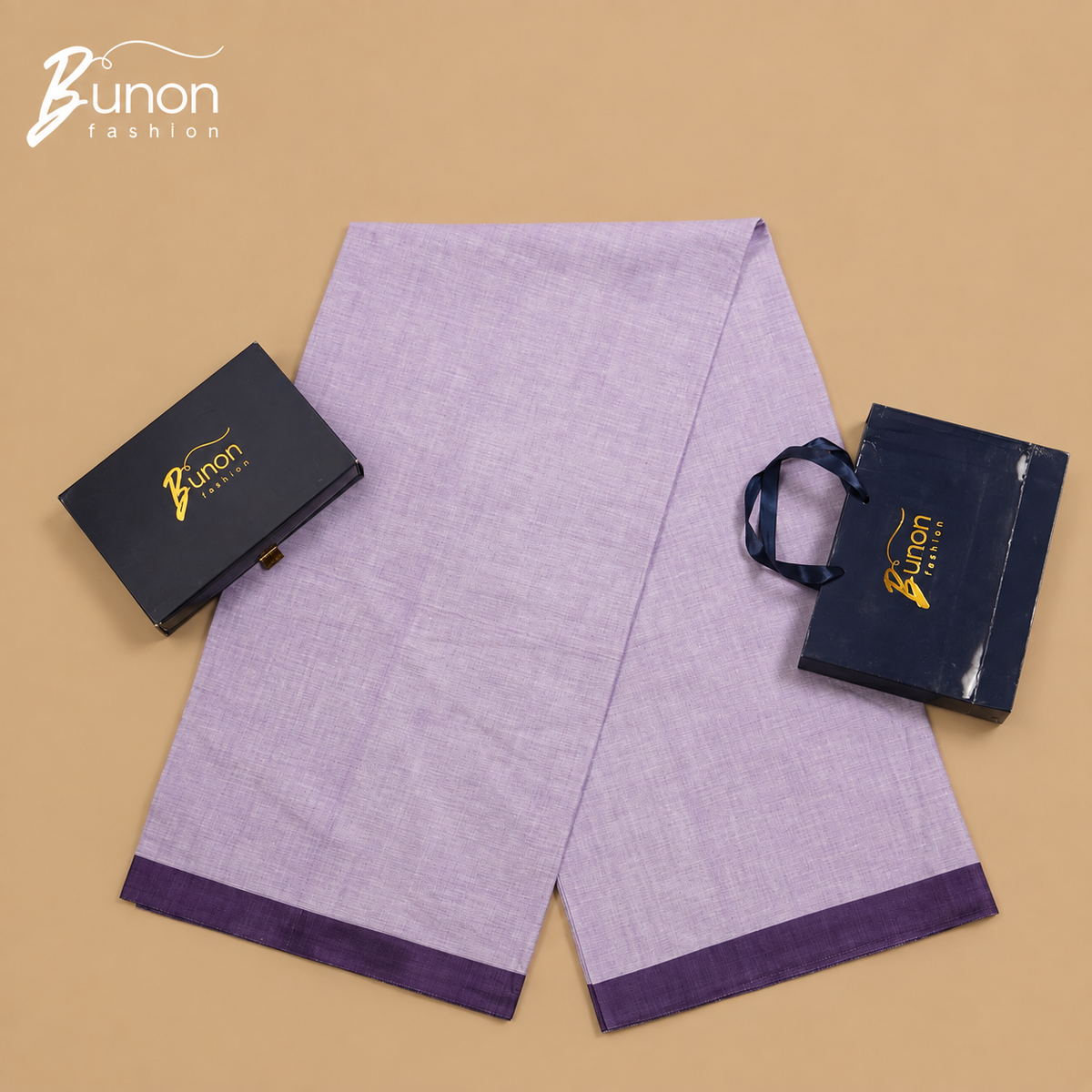Bunon সিগনেচার প্রিমিয়াম কটন লুঙ্গি – Purple