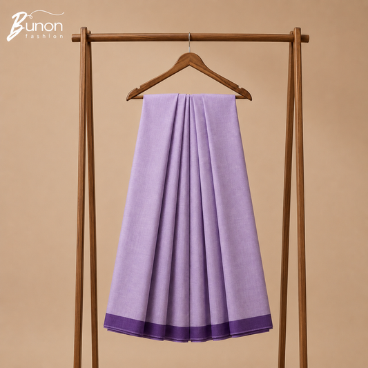 Bunon সিগনেচার প্রিমিয়াম কটন লুঙ্গি – Purple