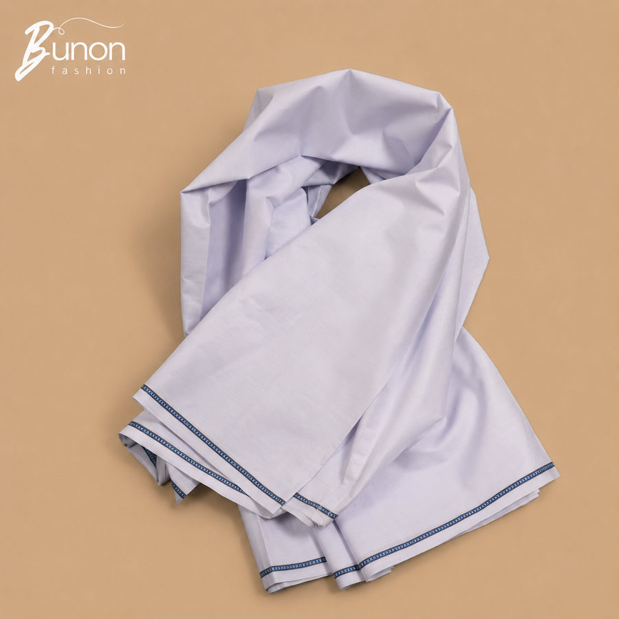 Bunon প্রেস্টিজ কটন লুঙ্গি – White