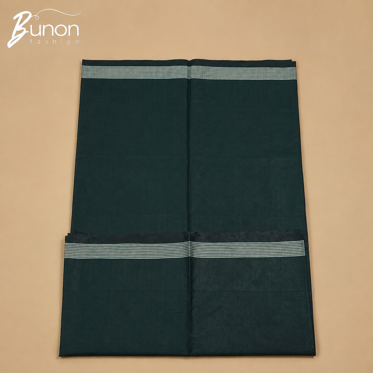 Bunon সিগনেচার প্রিমিয়াম কটন লুঙ্গি – Deep Green