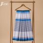 Bunon চেক কটন লুঙ্গি – White Blue