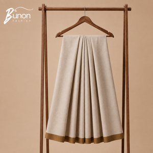 Bunon প্রেস্টিজ কটন লুঙ্গি – Off-White